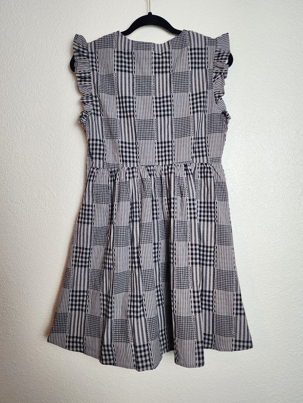 Disturbia Patchwork Plaid Babydoll Mini Dress | US 6 NWT - Picture 9 of 9